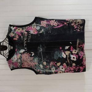 Christopher Banks/ Size M/ Black with Flower Pattern